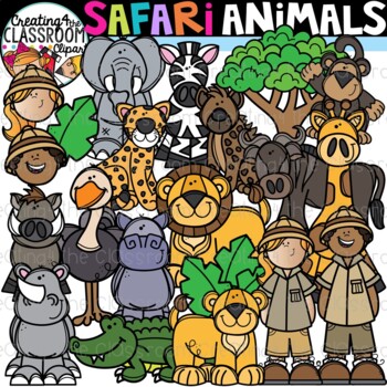 safari animals clipart safari clipart by creating4 the classroom