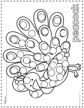 Safari Animals Dot Markers Coloring Pages by The Kinder Kids | TPT