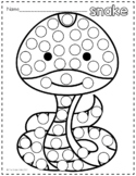 Safari Animals Dot Markers Coloring Pages