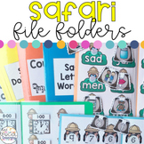 Safari Animals File Folders for Special Education
