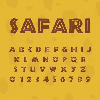 Preview of Safari Animals Font | African Letters | FontStation