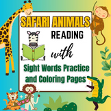 Safari Animals Reading Passages Worksheet, Sight word prac