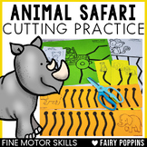 Safari Animals Scissor Skills Cutting Practice Worksheets 