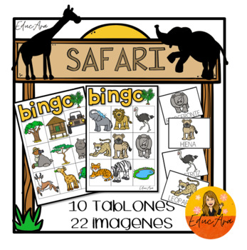 Preview of Safari. Bingo en español. Spanish