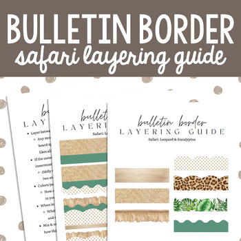 Safari Bulletin Board Border Layering Pairing Guide & Test PPT | TPT