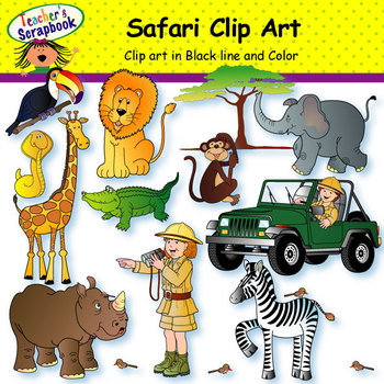 safari guide clipart