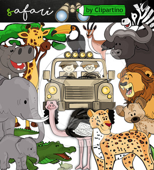 Preview of Cute Safari animals Clip Art /African Animals /Commercial use