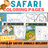 Safari Coloring Pages Jungle - Wild Animal Coloring Pages