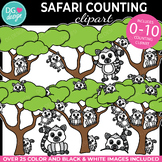 Safari Counting Lemurs Clipart | Jungle Early Math Clip Art