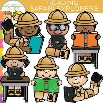 Download Safari Explorers Reading Clip Art by Whimsy Clips | TpT