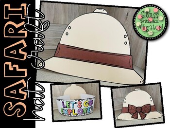 Safari Hat Craft by Class with an Alligator | TPT