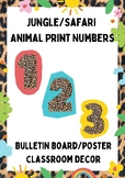 Safari, Jungle, Animal Print Number Bulletin Board - Safar