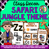 Safari Jungle Theme Classroom Decor Mega Bundle EDITABLE B
