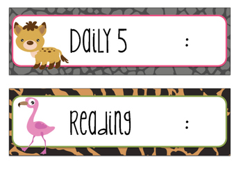 Safari | Jungle Themed Daily Schedule by Ashley McKenzie | TpT