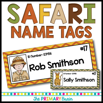 Safari Themed Editable Classroom Name Tags by The Primary Brain | TpT