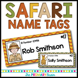 Safari Themed Editable Classroom Name Tags