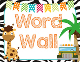 Safari | Jungle Themed Word Wall {K-1 High Frequency Words