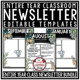 Safari Jungle Tropical Theme Classroom Decor Editable News
