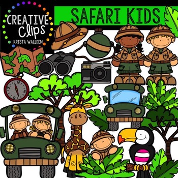 Preview of Safari KIDS {Creative Clips Digital Clipart}