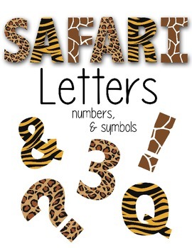 Safari Letters by Classroom Spice Teachers Pay Teachers