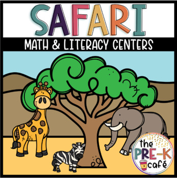 Preview of Safari Math and Literacy Centers Activities | Habitats | PreK K Animals