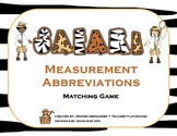 Safari Measurement Abbreviations Matching Game