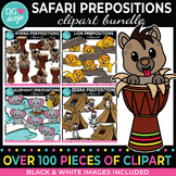 Safari Prepositions Clipart Bundle | Jungle and Zoo Animal