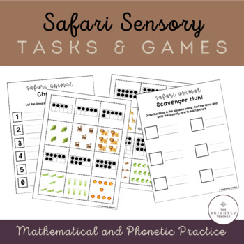 Preview of Safari Sensory Tasks and Games