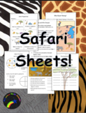 Safari Sheets {20 Ready to Use Worksheets!}