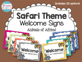 Safari Theme - Animals of Africa Welcome Signs