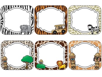 Safari Theme Calendar Cards {EDITABLE} by Sam at Redlands Grove | TPT