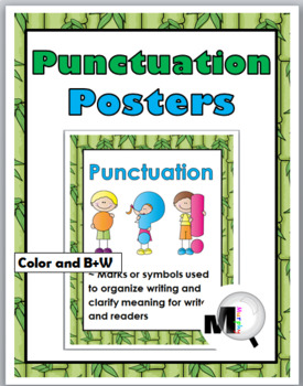 Preview of Safari Theme Classroom Decor Punctuation Grammar Posters
