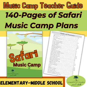 Preview of Safari Themed Music Camp Complete Teacher's Guide Elementary-Middle School