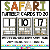 Safari Themed Number Card Posters from 1-20