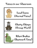 Safari Themed Voice Level Chart