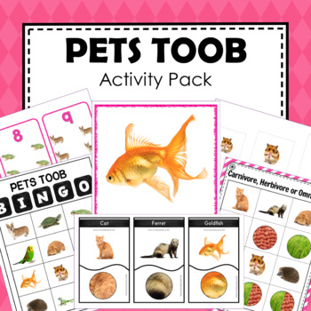 Preview of Safari Toob Pets Preschool Kindergarten Activity Pack