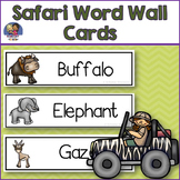 Safari Word Wall Cards