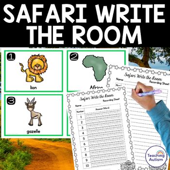 Preview of Safari Write the Room | Safari Literacy Activities