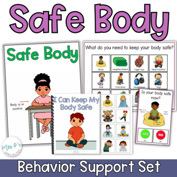 Preview of Safe Body Behavior Support Set - Interactive Books - Visual Supports