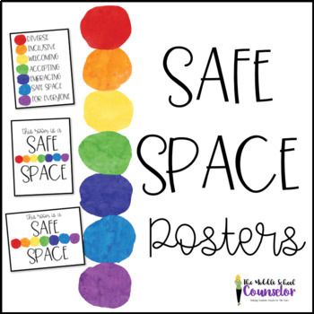 Safe Space Posters By Carol Miller Counseling Essentials Tpt