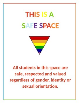 Preview of Safe Space Sign