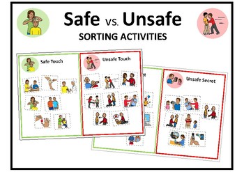 Preview of Safe & Unsafe / Personal Safety - Protective Behaviors - (2x) Sorting Activities
