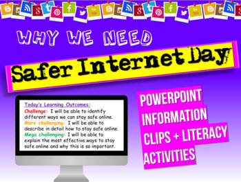 Preview of Safer Internet Day Powerpoint and Worksheets