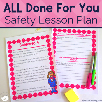 Preview of Safety Awareness Lesson & Activities for Community Safety