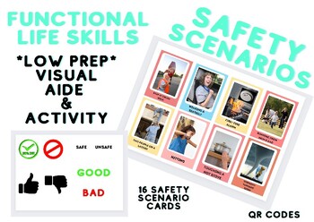 Preview of Safety Awareness Activity *Safe or Unsafe* Safety Cards - Autism Visual Aide