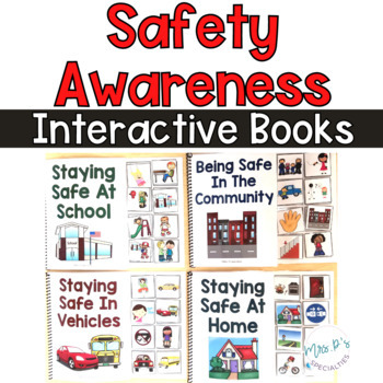 Preview of Safety Awareness Interactive Books - Adapted Books For Life Skills