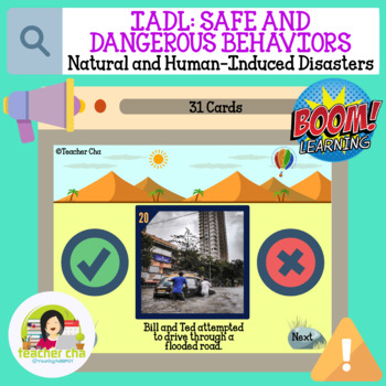 Preview of Safety Awareness: Safe and Dangerous Behaviors 3 (BOOM Cards™ for Teletherapy)