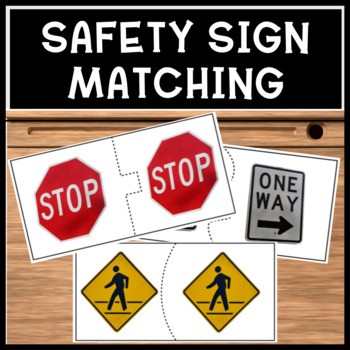 Preview of Safety Community Sign Matching Puzzles for Life Skills and Special Education