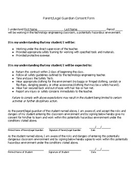 Preview of Safety Contract/Consent Form