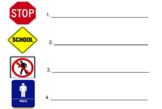 Safety/Environmental Signs Labeling Activity